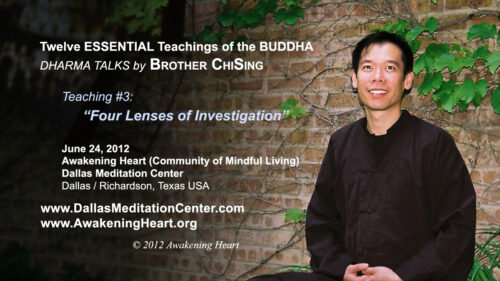 ESSENTIAL Teachings of the BUDDHA (pt 3): Four Lenses of Investigation
